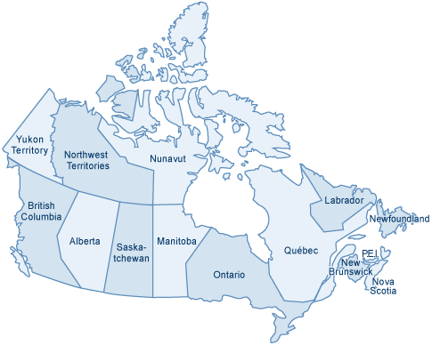 map of canada and us. Canada If you look at a list